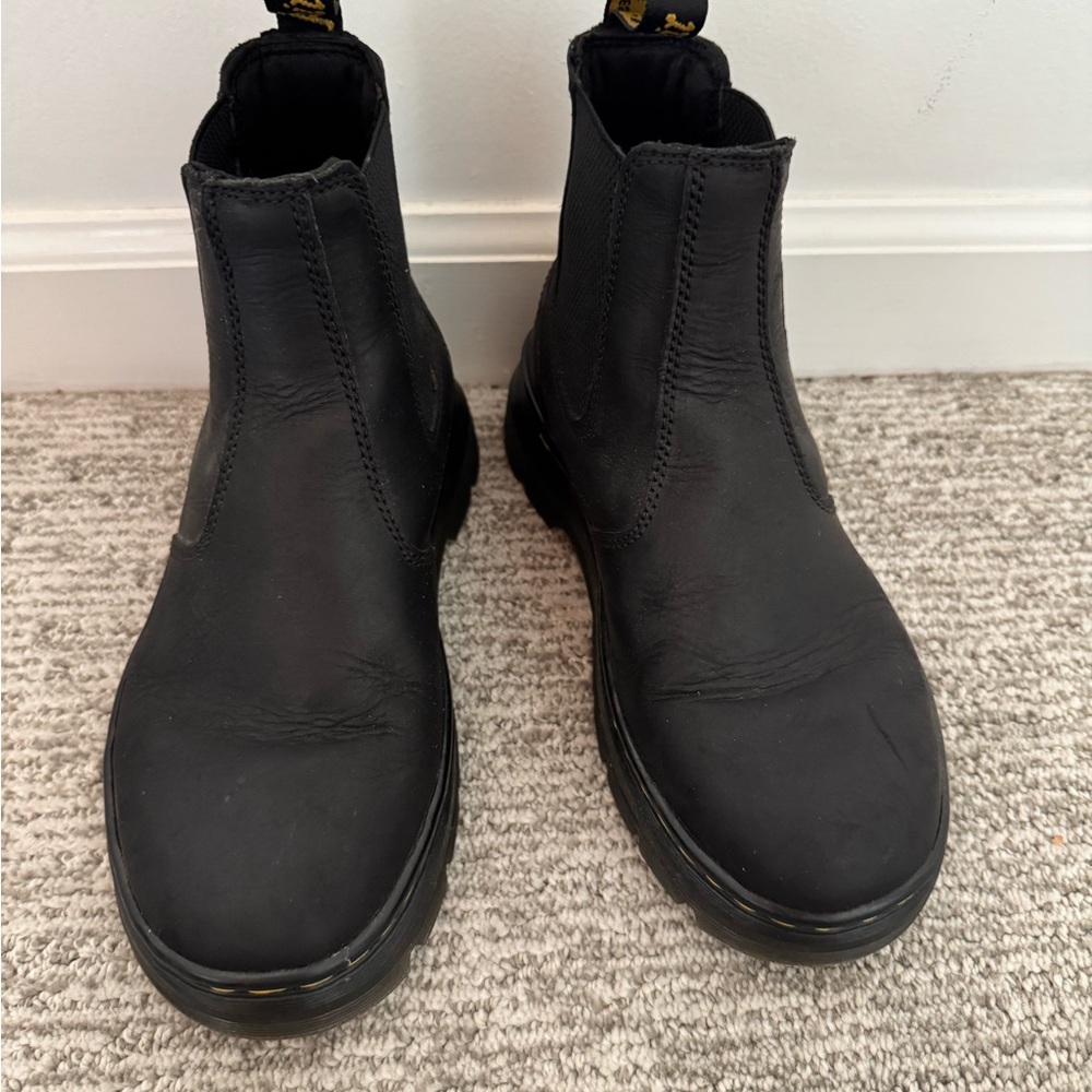 Dr. Martens Black Ankle Boots with Chunky Sole